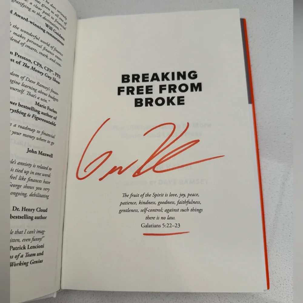 Signed Book 'Breaking Free From Broke' by George Kamel - Picture 4 of 8